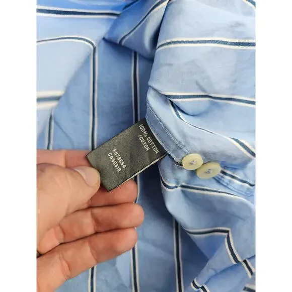 Abercrombie & Fitch muscle shirt sz small long sleeve button up career casual ^ - Picture 4 of 7